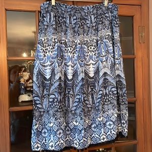 J Jill Boho Funky Skirt with fringe bottom. Petite Large.